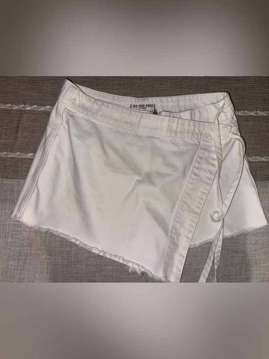 We The Free Pants - We The Free White Tie-Waist Denim Skort